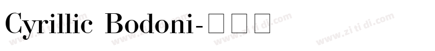 Cyrillic Bodoni字体转换
